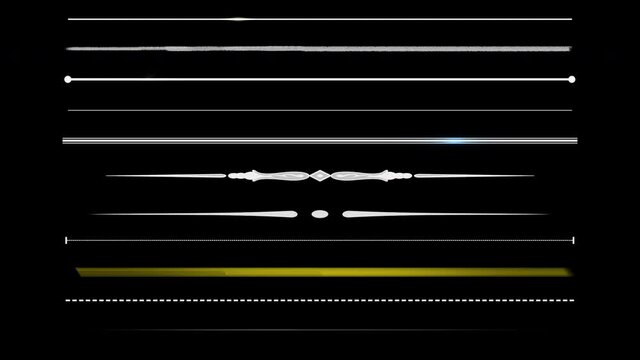 Animated Divider Separator Lines Collection (alpha channel included)