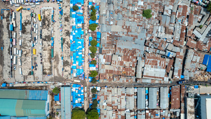 Aerial view of the industrial area, Dar es salaam