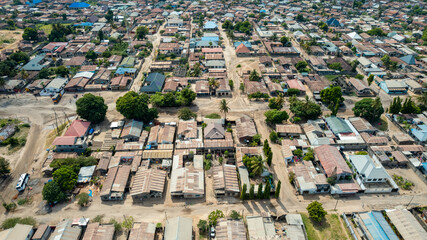 Aerial view of the industrial area, Dar es salaam