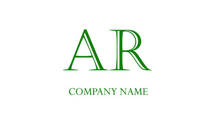 Alphabet AR or RA logo abstract monogram text vector template