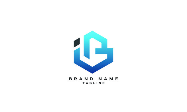 IB, BI, IBV, VBI, BVI, BIV, Abstract initial monogram letter alphabet logo design