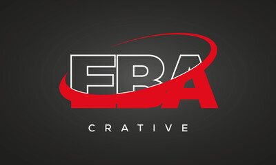 EBA creative letters logo with 360 symbol vector art template design