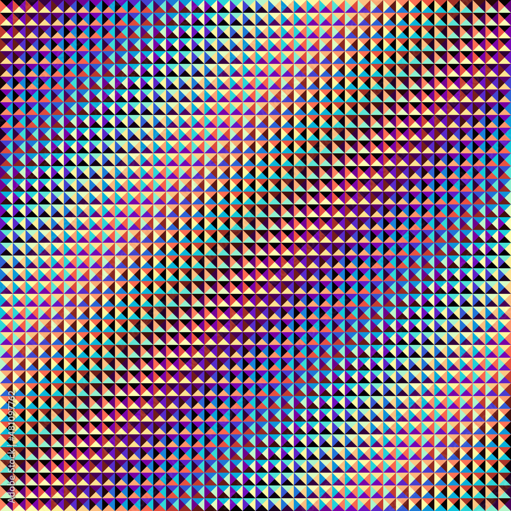 Aufkleber Geometric abstract pattern moire overlay style. Abstract square texture
