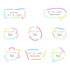 set of colorful speech bubbles 