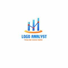 Research analyst logo vector template