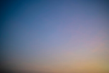 Abstract nature background of romantic pastel sky with silky & wispy cloud in golden hour time