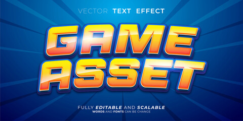 Editable text effect Game Asset 3d style illustrations