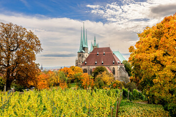 Erfurt Cathedral in Erfurt, Thuringia, Germany.