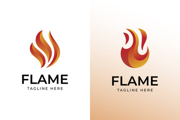 red fire or flame logo element design for bbq, grilled, campfire icon design