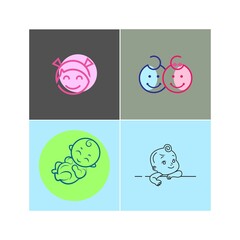 baby logo vector