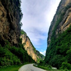 waterfall in the mountains