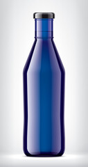 Color Glass Bottle on background. 