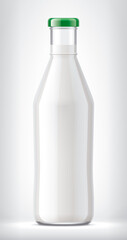 Color Glass Bottle on background. 