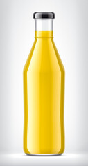 Glass Bottle on background. 