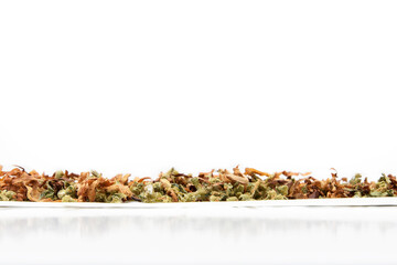 Cigarette joints , Grinder cannabis Marijuana isolated