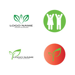 leaf logo icon vector design template