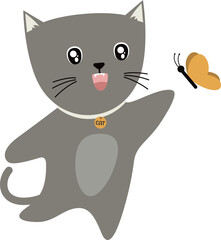 Cat and Butterffly
