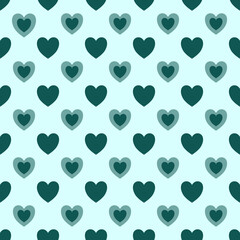 Naklejka na ściany i meble A bright green background with a green heart makes up the heart seamless design.