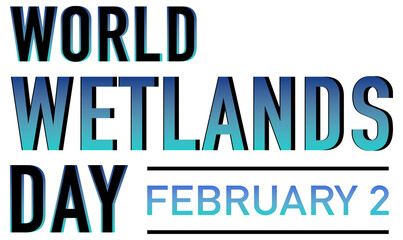 World Wetlands Day 2 February typography logo design
