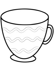 tea cup hand drawing