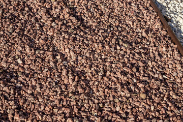 small bright pebbles and gravel as background or texture