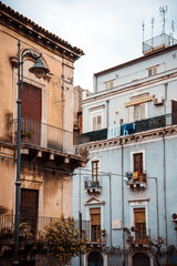Fototapeta na wymiar Typical architecture in Messina city, Italy