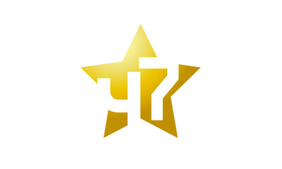 47 Number New Gold Abstract Star Logo