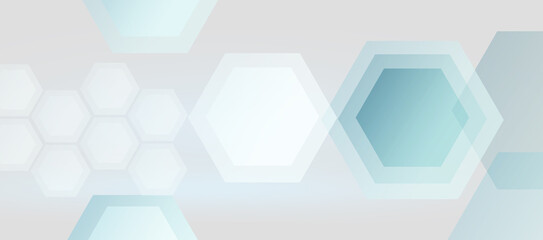 Abstract Technology hexagon cogs design background. Digital futuristic
