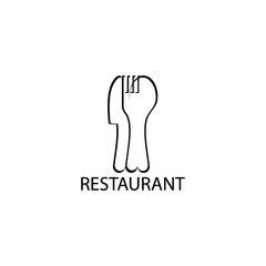 Black logotype restaurant isolated on a white background