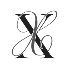 xx, xx, monogram logo. Calligraphic signature icon. Wedding Logo Monogram. modern monogram symbol. Couples logo for wedding