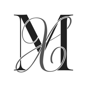 mx, xm, monogram logo. Calligraphic signature icon. Wedding Logo Monogram. modern monogram symbol. Couples logo for wedding