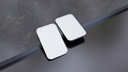 Mock up id card elegant theme on table