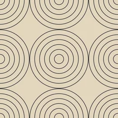 Tapeten Beige Trendiges minimalistisches nahtloses Muster mit abstrakter kreativer geometrischer Komposition