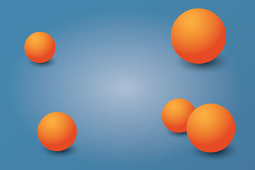 Orange Bubble Or Ball Abstract Pattern Background. Vector
