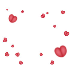 Happy Valentine's Day Lettering Text Background With Red Heart. Vector