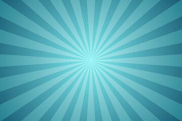 Blue Sunburst Pattern Abstract Background. Ray. Radial. Vector Illustration