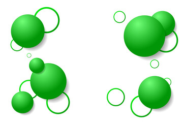 Green Geometric Shape Abstradct Background. Technology Banner Wallpaper. Vector