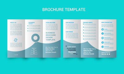 Trifold Brochure Design Template For Your Corporate Business Promote