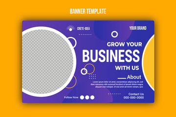 Business horizontal banner template Design to promote