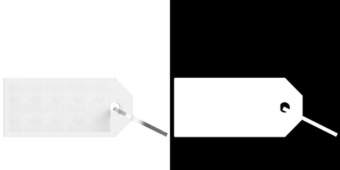 3D rendering illustration of a heavy duty key tag