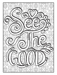 Inspirational quotes coloring pages, Adult coloring pages, Good vibes coloring pages, Adult coloring book, Patterns black and white background.