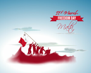 vector illustration for Malta freedom day