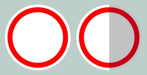 Road prohibition signs. Flat design. EPS10