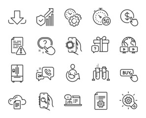 Fototapeta na wymiar Vector set of Covid app, Instruction manual and Refrigerator line icons set. Buy currency, Technical documentation and Share icons. Covid app web symbol. Vector