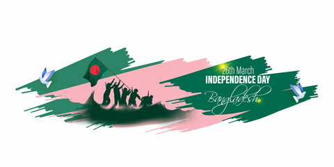 Vector illustration for Bangladesh happy independence day