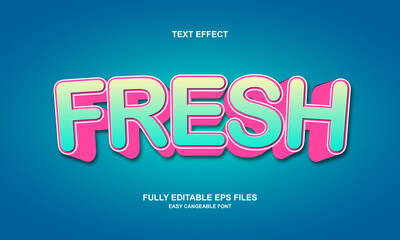 fresh text effect editable