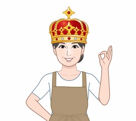 王冠を被った女性