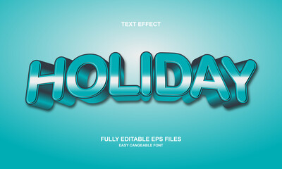 holiday text effect editable