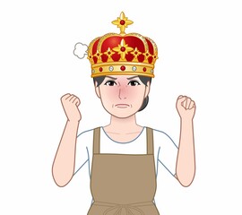 王冠を被った女性