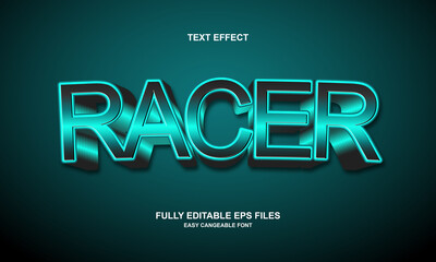 Obraz premium racer text effect editable